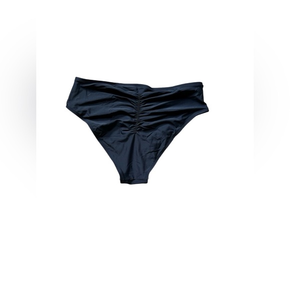 Navy Blue Bikini Bottom with Ruching - Picture 2 of 3